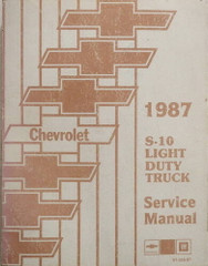 1987 Chevrolet S-10 Light Duty Truck Blazer Shop Manual