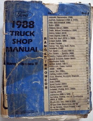 1988 Ford  Ranger / Bronco II Truck Shop Manual