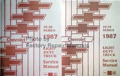 1987 Chevrolet 10-30 Series Light Duty Truck Service Manual