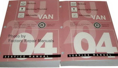 2004 Chevy Venture Oldsmobile Silhouette Pontiac Montana Service Manual Volume 1 and 2