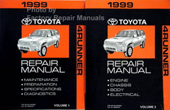 1999 Toyota 4Runner Repair Manual Volume 1 and 2