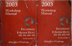 2003 Ford Excursion F-Super Duty 250, 350, 450, 550 Workshop Manual Volume 1, 2