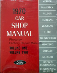 1970 Ford Lincoln Mercury Car Shop Manual Volume 1, 2, 3, 4, 5
