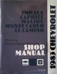 1983 Chevrolet Impala Caprice Malibu Monte Carlo El Camino Shop Manual