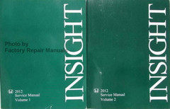 2012 Honda Insight Service Manual Volume 1, 2