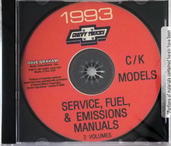 Chevrolet 1993 C/K Models Service, Fuel & Emissions Manuals