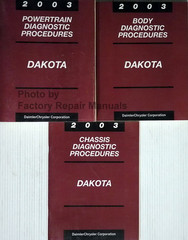 2003 Dodge Dakota Powertrain, Body and Chassis Diagnostic Procedures Manuals