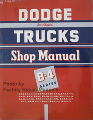1953 Dodge Truck Shop Manual B-4 Series