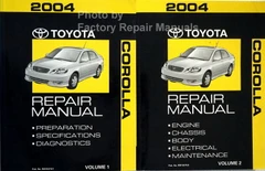 2004 Toyota Corolla Repair Manuals Volume 1, 2