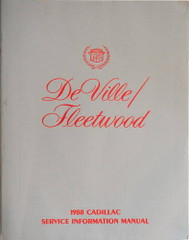 1988 Cadillac Deville/Fleetwood Service Information Manual