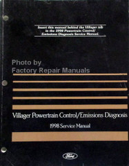 1998 Mercury Villager Powertrain Control / Emissions Diagnosis Service Manual