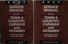 2003 Service Manual Town & Country, Caravan and Voyager Volume 1, 2
