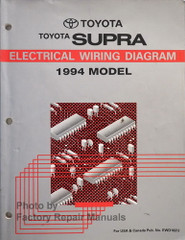 1994 Toyota Supra Electrical Wiring Diagrams