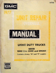 1977 GMC Truck Suburban Jimmy Van Unit Repair (Overhaul) Manual