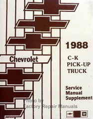 1988 Chevrolet C-K Pick-up Truck Service Manual Supplement 