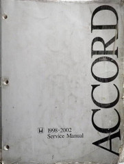 1998-2002 Honda Accord 4 Cylinder Models Service Manual