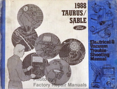 1988 Ford Taurus Mercury Sable Electrical & Vacuum Troubleshooting Manual