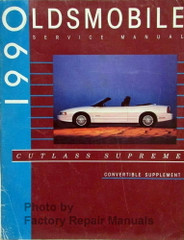 1990 Oldsmobile Cutlass Supreme Convertible Service Manual Supplement