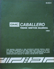 1982 GMC Caballero Service Manual