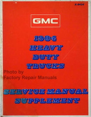 1984 GMC Astro 95 Brigadier General Service Manual Supplement