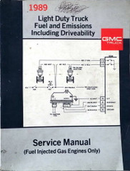 1989 GMC Truck Suburban Jimmy Van Safari Fuel and Emissions Manual