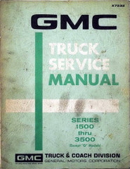 1972 GMC Truck Service Manual Light Duty Trucks Series 1500 thru 3500