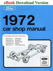 1972 Ford Lincoln Mercury Car Shop Manual Volume 1, 2, 3, 4, 5 eBook Download