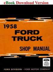 1958 Ford Truck Shop Manual eBook Download
