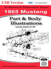 1965 Ford Mustang Part and Body Illustrations on USB