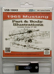 1965 Ford Mustang Part and Body Illustrations on USB