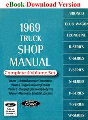 1969 Ford Truck Shop Manual Download