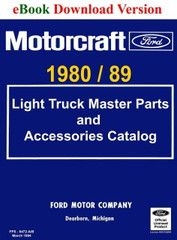 1980-1989 Ford Light Truck Master Parts and Accessory Catalog Download