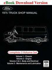 1975 Ford Truck Econoline Bronco Bus Factory Shop Service Manual Download