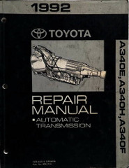 1992 Toyota A340E, A340F, A340H Repair Manual Automatic Transmission 