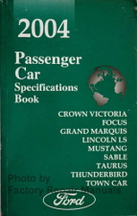2004 Ford Lincoln Mercury Car Service Specifications Book