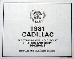1981 Cadillac Eldorado and Seville Chassis Electrical Wiring Circuit Diagrams 
