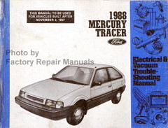 1988 Mercury Tracer Electrical and Vacuum Troubleshooting Manual Late Models