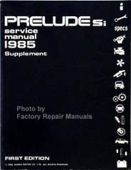 1985 Honda Prelude Si Service Manual Shop Repair Supplement