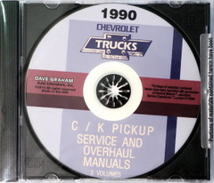 1990 Chevrolet Trucks C/K Pickup Service Manual & Unit Repair Manual CD
