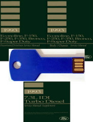1993 Ford F150 F250 F350 Bronco Econoline Service Manual on USB