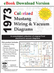 1973 Ford Mustang Colorized Wiring and Vacuum Diagrams