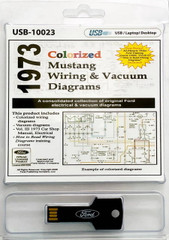 1973 Ford Mustang Colorized Wiring and Vacuum Diagrams