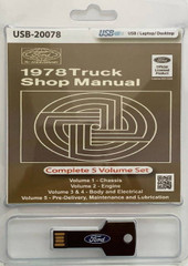 1978 Ford Truck Bronco Bus Econoline Factory Shop Service Manual USB
