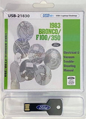 1983 Ford F100 F150 F250 F350 Bronco Electrical and Vacuum Troubleshooting Manual