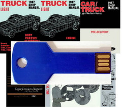 1987 Ford Bronco Econoline F-150 to F-350 Truck Factory Shop Manuals 5 Volumes