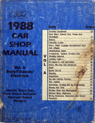 1988 Town Car Crown Victoria Grand Marquis Body Chassis Electrical Service Manual