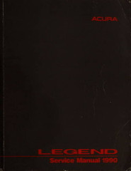 1990 Acura Legend Sedan Service Manual