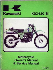Kawasaki KDX420 Owners Service Manual 