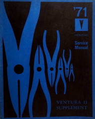 1971 Pontiac Ventura II Service Manual Supplement