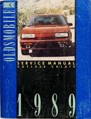 1989 Oldsmobile Cutlass Calais Service Manual